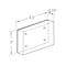 Azar Displays Black Acrylic Block with Metal Back Plate 4.5 in. X 3 in., 2PK 104663-BLK-2PK - alternate 2